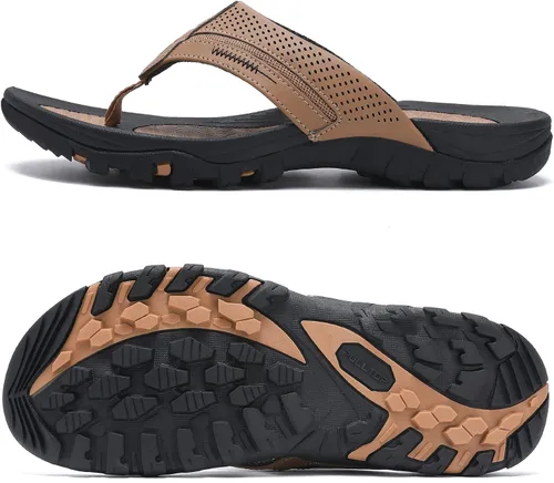 Vista 2 de Chanclas para hombre, sandalias de tanga duraderas y cómodas para la playa