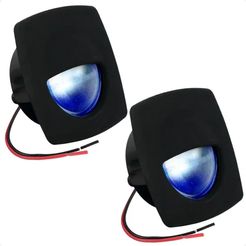 Vista 12 de Five Oceans - Luz LED de pasadizo para embarcación, luces LED azules de cortesía marinas, cuadradas para interior de barco, cubierta, cabina