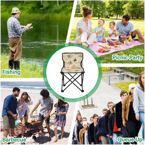 Vista 7 de Al aire libre plegable americano salvaje oeste desierto vaquero camping sillas para adultos silla de camping portátil silla de césped ligero 202a5082