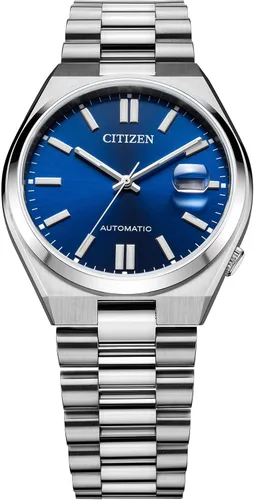 Vista 4 de Citizen Tsuyosa - Reloj deportivo automático de lujo para hombre Esfera azul