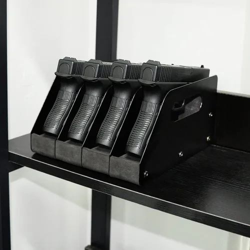 Vista 8 de Adoreal Estante para pistola para pistola, estante para pistola, almacenamiento de gabinete de armas, accesorios organizadores de pistolas, soportes