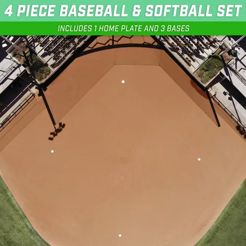 Vista 2 de GoSports Juego de base prémium de 4 piezas de béisbol y sóftbol, resistente para atletas