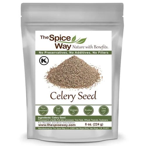 Vista 3 de The Spice Way Nuez moscada entera 4 oz, semillas de apio 8 onzas y fenogreco entero 8 oz