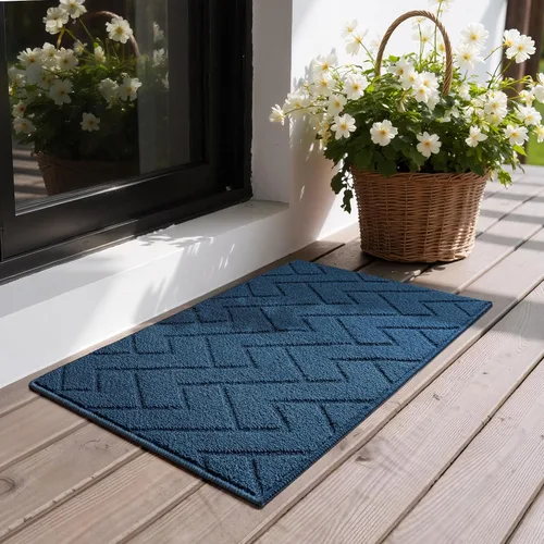 Vista 34 de GRANNY SAYS Tapete para puerta, de 32 x 20 pulgadas, tapete de bienvenida para exteriores, antideslizante, absorbe la suciedad para la entrada