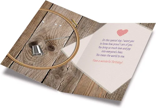 Vista 2 de Prime Greetings Tarjeta de feliz cumpleaños para hija, hecha en Estados Unidos, ecológica, tarjeta gruesa con sobre de alta calidad de 5 x 7.75