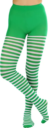 Vista 8 de ToBeInStyle Medias de rayas horizontales de nailon para mujer