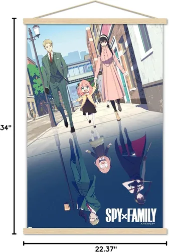 Vista 7 de Trends International Spy x Family - Póster de pared de arte familiar con llave, 22.37 x 34.00 pulgadas, paquete de impresión premium y colgador