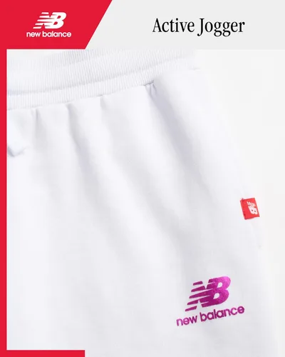 Vista 50 de New Balance Pantalones deportivos para niña, forro polar de mezcla de algodón suave con cordón y bolsillos (tallas 8-16)