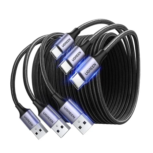 Vista 9 de UGREEN Cable USB a USB C, cable Carplay de automóvil USB A a tipo C, cable USB C trenzado de carga rápida compatible con iPhone 16/16 Plus/16