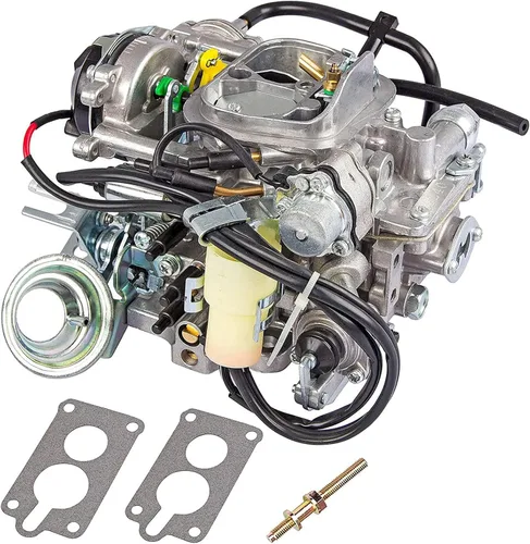 Vista 3 de Carburador de 2 barriles TOY-505 Compatible con camioneta To-yo-ta 22R Motor 1981-1987 con enchufe redondo 2.4L 2366cc 21100-35290 21100-35240