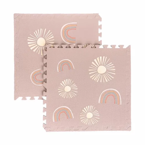 Vista 6 de Alfombra de juego para bebés, niños pequeños y bebés, seis azulejos entrelazados hechos con espuma EVA suave no tóxica, 4 x 6 pies
