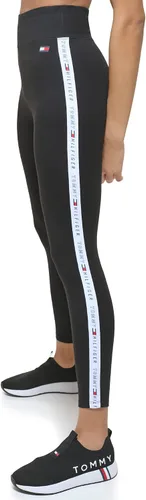 Vista 2 de Tommy Hilfiger Leggings elásticos de tiro alto con cinta con logotipo para mujer