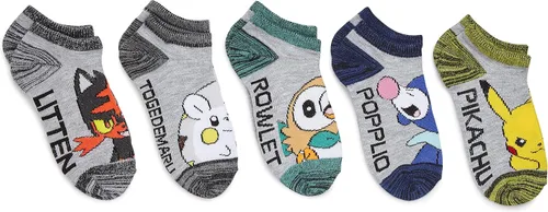 Vista 5 de Pokemon Paquete de 5 calcetines invisibles para niños
