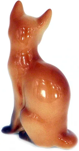 Vista 2 de Figura coleccionable de porcelana Lomonosov de zorro rojo sentado