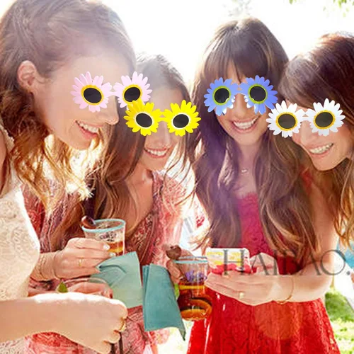 Vista 3 de Gafas de sol de fiesta de flores para primavera y verano, regalos de girasol de abejorros, decoraciones de fiesta de Pascua, gafas de fiesta
