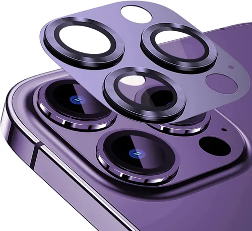 Vista 14 de Protector de lente de cámara de metal compatible con iPhone 13 Pro Max/iPhone 13 Pro Cubierta de cámara de metal Protector de pantalla de vidrio