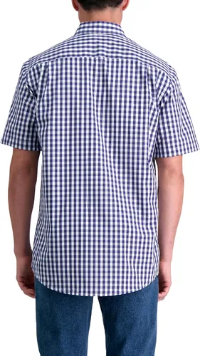Vista 2 de Haggar Men's Short Sleeve Button Down Woven Print Shirts