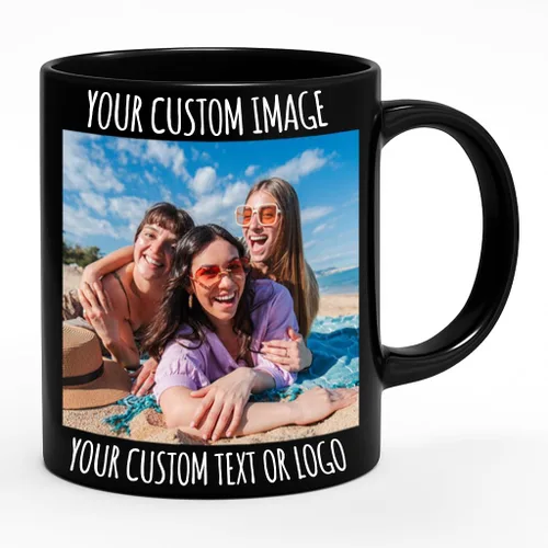 Vista 10 de Tazas de Navidad personalizadas: taza de café festiva con foto personalizada y nombre, taza de café y cacao caliente de cerámica de 11 a 15 onzas