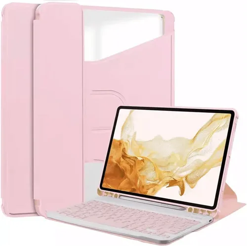 Vista 12 de kaidisen Funda con teclado giratorio 360° para Galaxy Tab S6 Lite de 10.4 pulgadas, soporte vertical, teclado magnético desmontable, funda Azul/claro