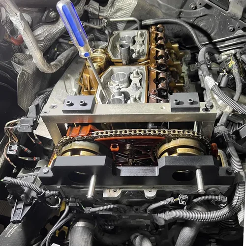 Vista 6 de Engine Vanos Kit de herramientas de sincronización de bloqueo de alineación del árbol de levas Compatible con BMW N20 N26, con funda de transporte
