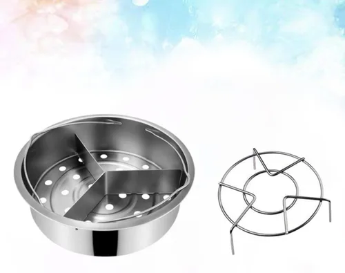 Vista 6 de Stainless Steel Steamer Basket Rack Set, 21cm 3 Piece