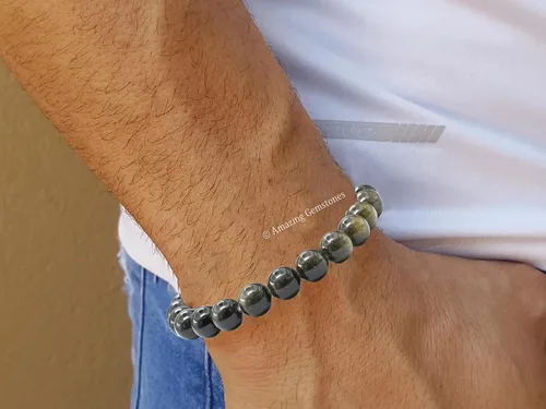 Vista 772 de Amazing Gemstone Crystal Bracelet for Women Men's Gifts - Protection Healing Crystal Bracelet - 8mm Gemstone Beaded Stretchable Bracelet Pulseras