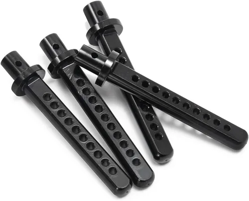 Vista 5 de 4 soportes de poste de cuerpo de aluminio para 1/10 RC Crawler Axial SCX10 (negro)