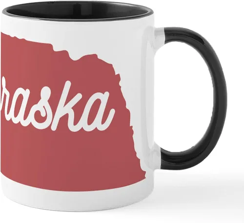 Vista 71 de CafePress I Love Nebraska Taza de café de cerámica de 11 oz (11.0 fl oz)