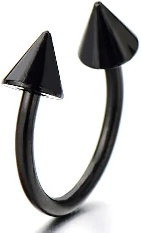 Vista 2 de Par de aretes con bisagras Arrow Huggie unisex para hombre y mujer
