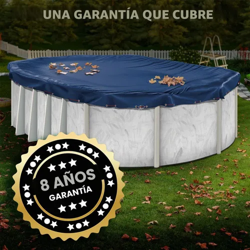 Vista 7 de Cubiertas ovaladas de piscina de 10 x 15 pies para piscinas sobre el suelo, cubierta ovalada de invierno para piscina, cubierta de piscina, mantiene