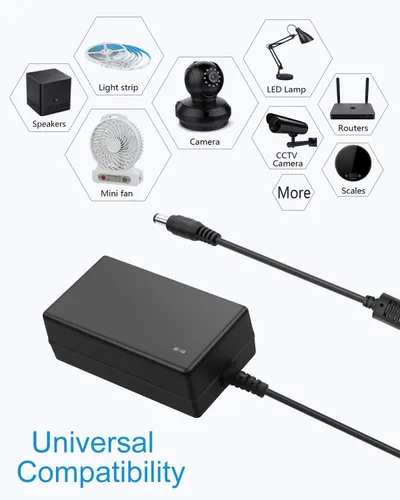Vista 6 de ALITOVE Fuente de alimentación de 12V 3A DC 12 voltios 3A 36W AC/DC adaptador de corriente 100 ~ 240V AC a DC 12V Convertidor, Negro 2-Pack