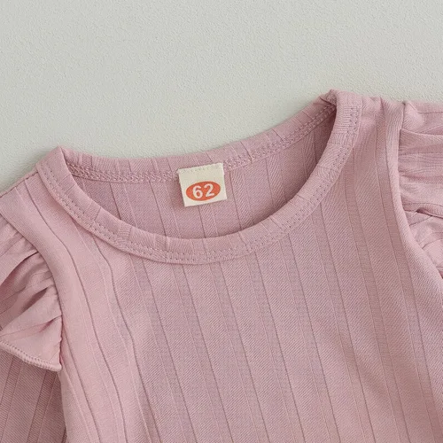 Vista 5 de TheFound Ropa de primavera para bebé recién nacida, traje de San Valentín, manga larga, estampado de corazón, sudadera con pantalones