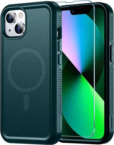 Vista 14 de Funda magnética para iPhone 13, compatible con MagSafe, protección contra caídas de grado militar, antideslizante, a prueba de golpes de 13 pies