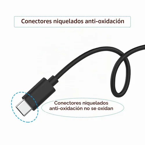 Vista 4 de Cable de carga USB tipo C compatible con W-King D7 D8 D9 T9 X10 x20, Teblab hd77 Max/HD-360 Pro/HD-mini/HD-Max/HD-Force/FX100, Marshall Stockwell II
