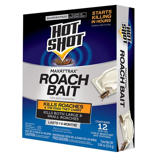 Vista 2 de Hot Shot MaxAttrax Cebo para cucarachas - Paquete de 4