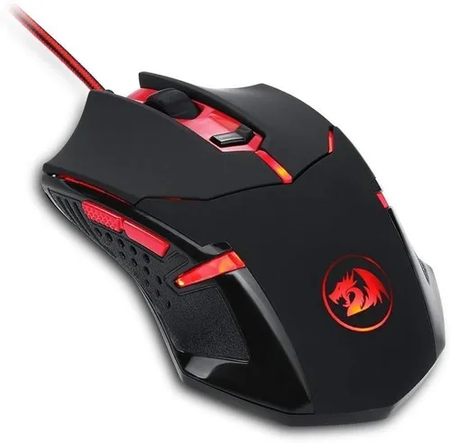 Vista 10 de Redragon Mouse para juegos, mouse para juegos con cable con retroiluminación RGB, DPI ajustable de 8000, mouse con 9 botones macro programables