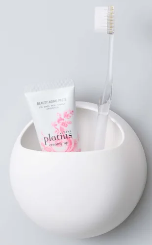 Vista 3 de SANEI Agua senha Brush Holder Color Blanco (Japón Importación)
