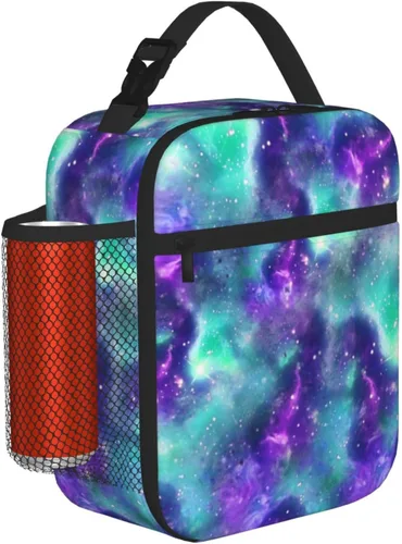 Vista 7 de Lonchera de camuflaje de camuflaje blanco y negro para adolescentes, niñas, niños, hombres y mujeres, bolsa de almuerzo portátil, lonchera aislada