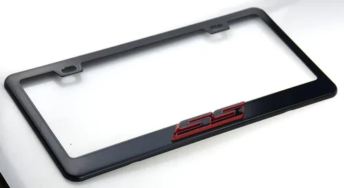 Vista 3 de 1 soporte de marco de matrícula de acero inoxidable SS para Chevy Camaro (negro rojo)