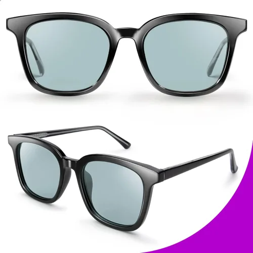 Vista 2 de VISOONE Polarized Retro Designer Sunglasses Light Square UV Protection Multicolor for Women Men NOE