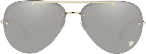 Vista 2 de Versace VE2231 Gafas de sol - (12526G) Oro pálidoGris claro Espejo Plata - 2.362in