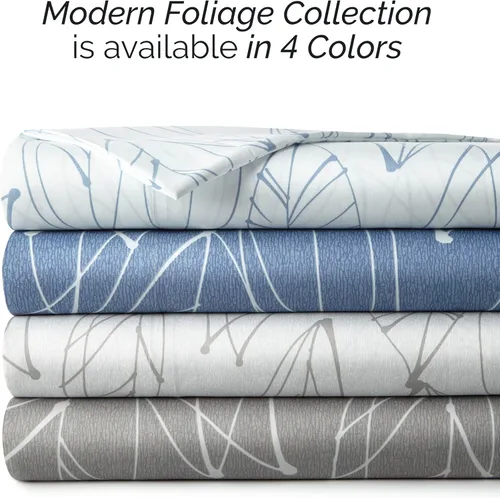 Vista 28 de Southshore Fine Living, Inc. Colección Winter Brush, juego de sábanas de 3 piezas para cama individual, sábana bajera con bolsillo profundo de 14