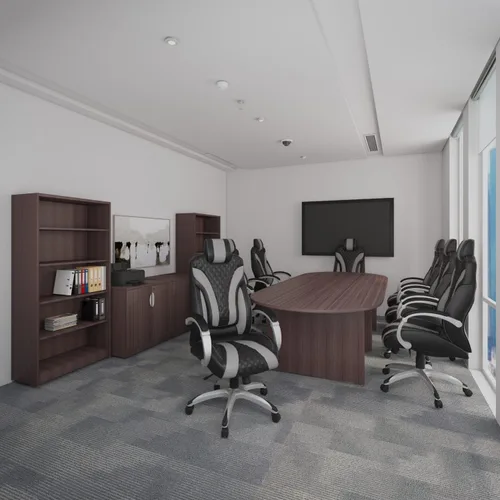 Vista 9 de Boss Office Products Silla ejecutiva con brazo con bisagras en negro/gris