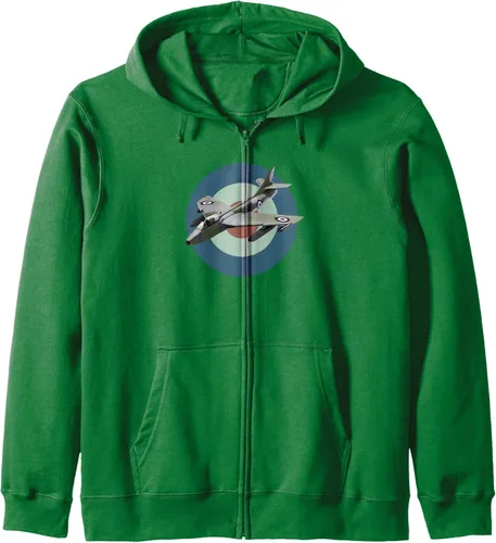Vista 7 de RAF Hawker Hunter Jet Fighter Plane Zip Hoodie