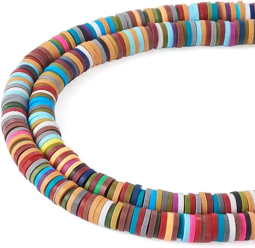 Vista 36 de Cheriswelry Kit de fabricación de pulseras de bricolaje con 7280 piezas de 30 colores de 0.236 in de disco plano redondo de arcilla polimérica