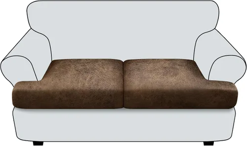 Vista 65 de Funda de cojín para sofá con aspecto de cuero, 1 unidad, elástica, para sala de estar, funda de cojín individual para sofá, protector de asiento