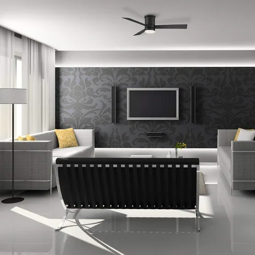 Vista 10 de Axis Smart - Ventilador de techo empotrado de 3 aspas para interiores y exteriores, 52 pulgadas, bronce con kit de luz LED de 2700 K y control
