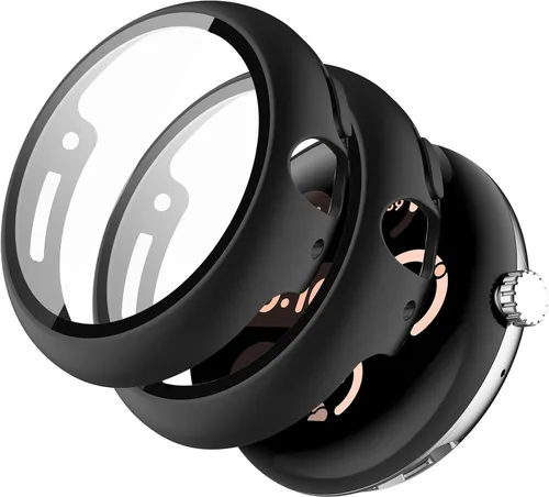 Vista 9 de Miimall - Juego de 2 fundas con protector de pantalla para Google Pixel Watch 4 de 1.772 pulgadas, antiarañazos, sensible de alta definición