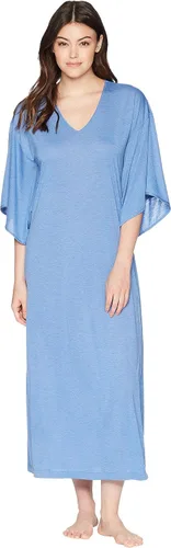 Vista 5 de N Natori Vestido Caftán Congo para mujer, vestido kimono, camisa de dormir Mumu Negro