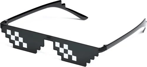 Vista 5 de Gafas oficiales Thug Life - Las gafas de sol Pixel tratan con él MLG Meme Cool Style Y2K